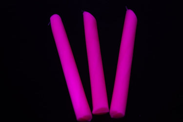 Pink UV Blacklight Reactive Drip Candles